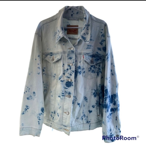 Levi’s Ex-Boyfriend Tie-Dye Trucker Jacket 3X - Picture 3 of 5
